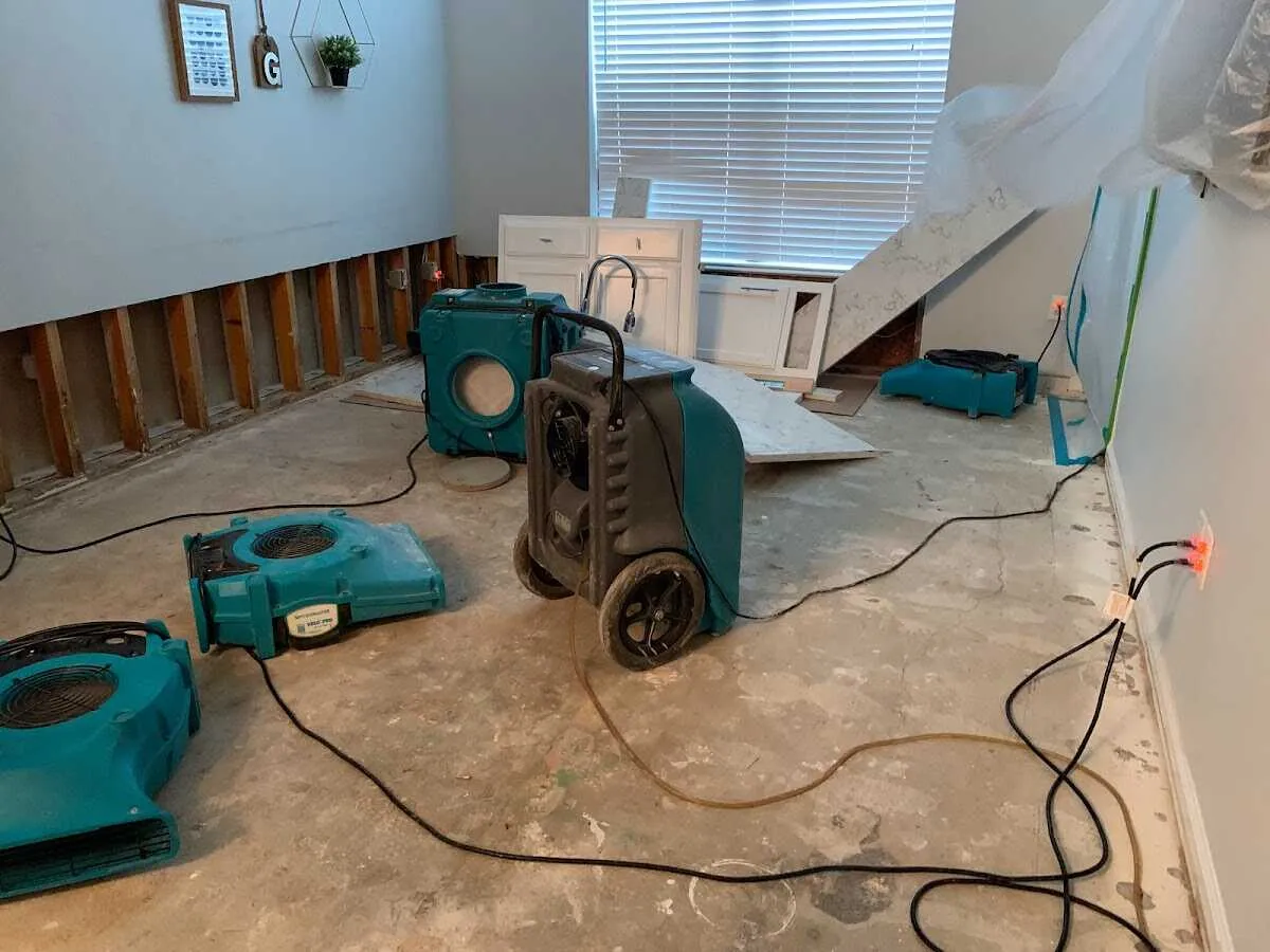 Dehumidifier in flood-cut room for Water Extraction & Removal in Chanceford
